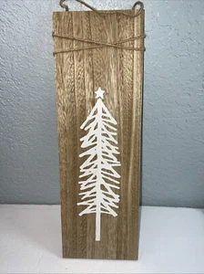 Wooden Hanging Wall Decor Twine Accent w/Tree Country/Cottage Chic/Shabby Chic - Picture 1 of 5