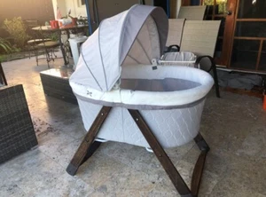 Ingenuity Rocking Portable Wooden Bassinet For Baby with canopy - Picture 1 of 5