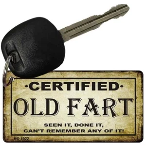 Certified Old Fart Novelty Metal Aluminum Key Chain License Plate Tag Art - Picture 1 of 1