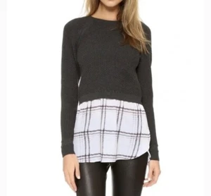 Club Monaco Womens Sweater Size Medium M Layered Lagenlook Gray Callena New - Picture 1 of 11