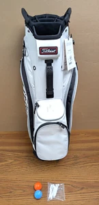 2022 Titleist Cart 14 Lightweight Golf Bag - White/Black W/ Extras! - Picture 1 of 12