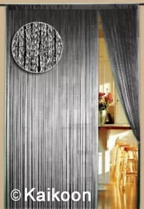 Fadenvorhang 150 cm x 500 cm silber glänzend in B1 schwer entflammbar - Bild 1 von 1