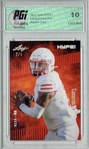 Cameron Cam Ward 2022 Leaf HYPE! #78 Red SP, Only 5 Made Rookie Card PGI 10