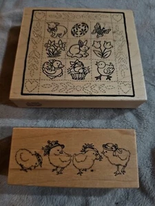 2 estampillas de goma de colección PSX HUEVOS DE PASCUA CORDERO POLLITO FLORES CONEJITO K-2306 F-1919 - Imagen 1 de 11