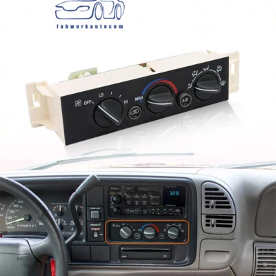 Panel de control de clima de calefacción de aire acondicionado para Chevy Tahoe GMC Yukon C/K1500 2500 1996-2000 Foto 1 de 4