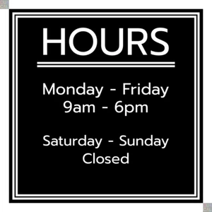 Custom Business Store Hours Die Cut Vinyl Decal Sticker Sign Door Glass Window - Picture 1 of 9