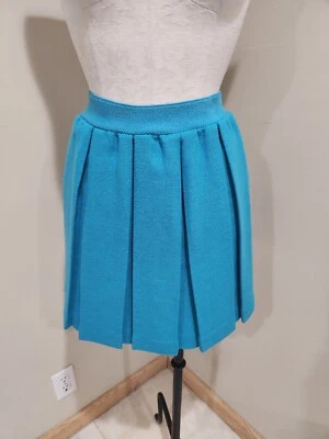 Falda Carol Evans Penneys vintage años 60 * caja plisada * verde azulado * talla 10 * excelente estado  Foto 1 de 4