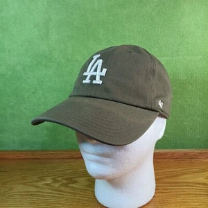 47' Brand Los Angeles Dodgers Army Green Distressed Clean Up Strapback Hat Cap - Picture 1 of 12