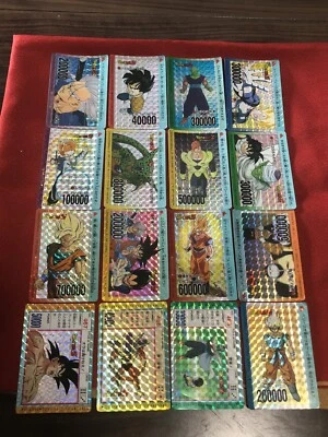 Amada Card Vegeta Goku Gohan 16pcs Set Dragon Ball Z PP Prism Vintage Holo - Image 1 of 4