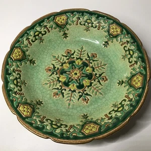 Antique Emaux De Longwy Enamel Bowl Chevreuse Numbered 10” Dish France - Picture 1 of 8