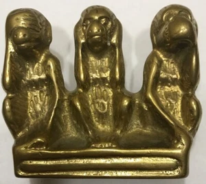 Hören, Sehen und Sprechen Kein Böses Messing Affen (30-7) - Bild 1 von 7