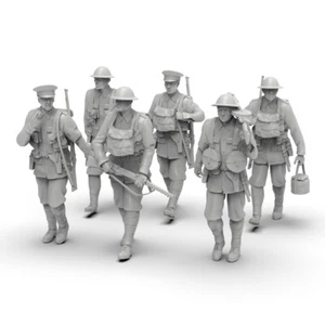 1/35 1/64 1/72 World War Ii British Army Soldier 6Pcs Miniature Model 3D Printed - Picture 1 of 5