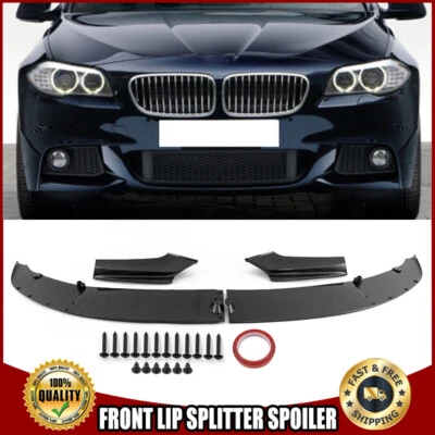Alerón labial divisor delantero ABS de carbono apto para BMW F10 serie 5 M Sport 2011-2016 Foto 1 de 4