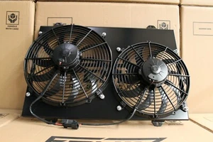 Ford XC/XD/XE Falcon V8 FENIX Fan Shroud, 12" & 14" Spal Fans Stealth Series - Bild 1 von 3