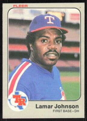 1983 Fleer Baseball Card Lamar Johnson #571 Texas Rangers - Image 1 of 2