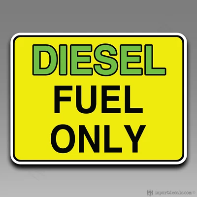 ISPORTDECALS.COM DIESEL FUEL ONLY Car Laptop Wall VINYL DECAL STICKER 196