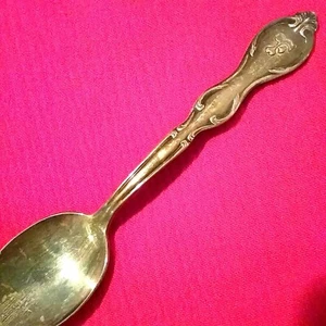 Victor Silver A1+ Overlay Monogram F Spoon IS - Picture 1 of 8