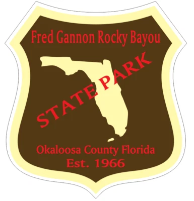 WINTER PARK PRODUCTS Fred Gannon Rocky Bayou Florida State Park Sticker R6730 YOU CHOOSE SIZE