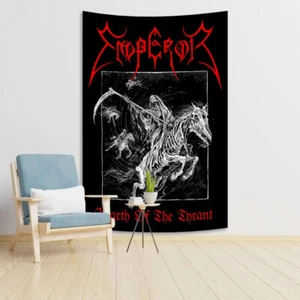 Imperatore Norvegese Fascia Metallo Nero Arazzo Arte Parete Appeso Striscione Decorazione 36x60' - Foto 1 di 13