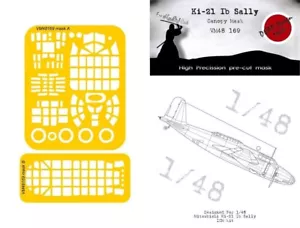 Ki-21 Ib Sally Canopy Mask for 1/48 ICM - DEAD Design VM48169 HOT NEU - Bild 1 von 2