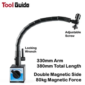 Snake Shape Flexible Arm Magnetic Base Holder for Dial Indicator, 330mm Long - Picture 1 of 5