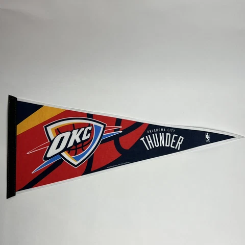 Rico Industries Oklahoma City Thunder OKC Basketball NBA Pennant 12" x 30" Decor Cover