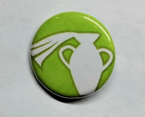 NUOVO segno zodiacale simbolo ACQUARIO classico pulsante pinback made in USA - Foto 1 di 3
