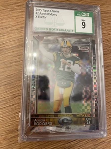2015 Topps Chrome Aaron Rodgers X-Fractor CSG 9 - Bild 1 von 1