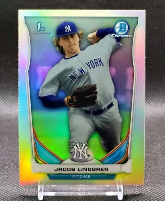 2014 Bowman Chrome Draft Picks Jacob Lindgren Refractor #CDP53 Bowman 1ˢᵗ - Image 1 of 2