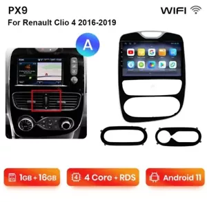 RADIO 2 DIN ANDROID 10" PER RENAULT CLIO 4 BLUETOOTH NAVI USB MIRROR LINK 16/19 - Foto 1 di 5
