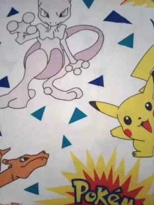 anime pokemon charizard twin bed sheet fun fabric flannel flat gently used - Image 1 of 3