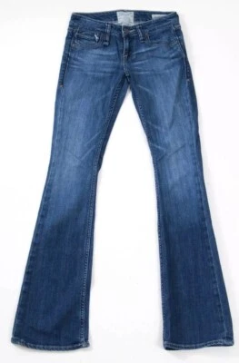 Taverniti So Jeans Grasa Monograma 18” Corte Bota Azul Envejecido Algodón 25 Foto 1 de 4