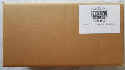 CASE 2021 Leaf Football NFL Metal Draft Hobby 15 Boxes - Image 1 of 2