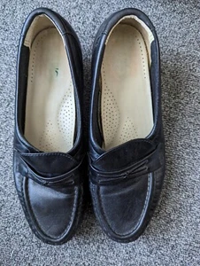 SAS Tripad Comfort Easier women's Black leather moc toe loafer size US 5 1/2M - Picture 1 of 7