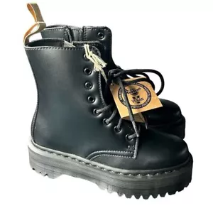 Dr. Martens Jadon II vegan mono schwarz Stiefel Unisex Größe 5/6 Plateau Sohle - Bild 1 von 6