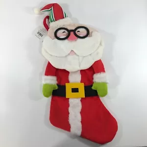 Caprichosas Medias de Navidad de Papá Noel Verde 3D Telas Suaves 19 pulgadas Vacaciones - Imagen 1 de 6