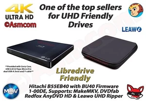Hitachi BP55 Slim Ext. Lecteur Blu-ray, FW au choix, 1-00mk ou BU40N 1-00DE - Photo 1/40