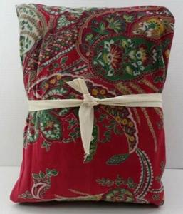 Pottery Barn Adela Velvet Print Cotton Duvet Cover Full Queen Red #2290J - Picture 1 of 4
