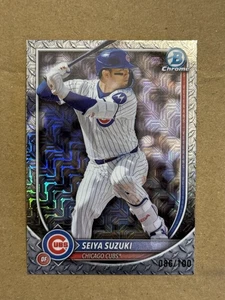 2025 Bowman Chrome Seiya Suzuki Steel Metal/100 Mojo Refractor #60 Chicago Cubs - Picture 1 of 2
