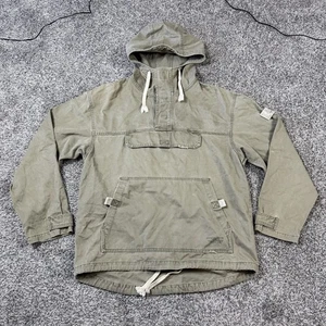 American Eagle Outfitters Olive Green Military Hoodie A+B Unisex Anorak Small - Picture 1 of 8