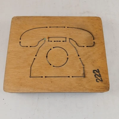 Troqueles de madera Accucucut equipo educativo Ellison comunicación telefónica 6"x5"  Foto 1 de 3