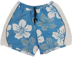 Übergrößen Bade-Shorts ABRAXAS Blumenprint Royal/Weiß 3XL-10XL - Picture 1 of 4