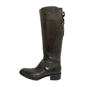 Auth SARTORE - Dark Brown Patent Leather Women's Boots - Picture 1 of 10