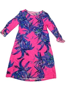 Vestido Lilly Pulitzer Surfrest Swing Tiki Rosa Mono En Una Extremidad Talla XS - Imagen 1 de 8