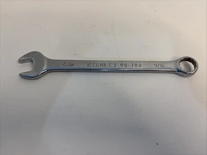 Stanley 9/16" Combination Wrench 12 Pt 95-782 Chrome Vanadium 7" Long Free Ship - Foto 1 di 15