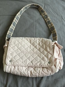 Vintage Y2K Burberry London Pink Quilted Nova Check Baby Diaper Bag - Picture 1 of 7