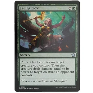 x1 Felling Blow FDN MTG M/NM Uncommon Green Sorcery Foundations TCG CCG - Picture 1 of 3