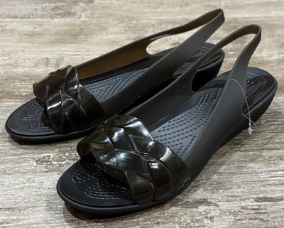 NUEVA SANDALIA CROCS W7 ISABELLA SLINGBACK. NEGRO/NEGRO. ESTILO 204774 Foto 1 de 4