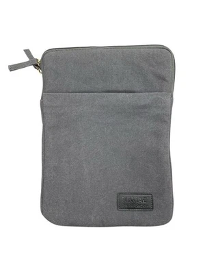 KINMAC Blue Canvas Laptop Sleeve Case 15” Padded with Pocket & Soft Lining - Image 1 of 4