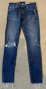 AG Adriano Goldschmied The Farrah Skinny Ankle Jeans Blue High Rise Size 26 - Picture 1 of 7